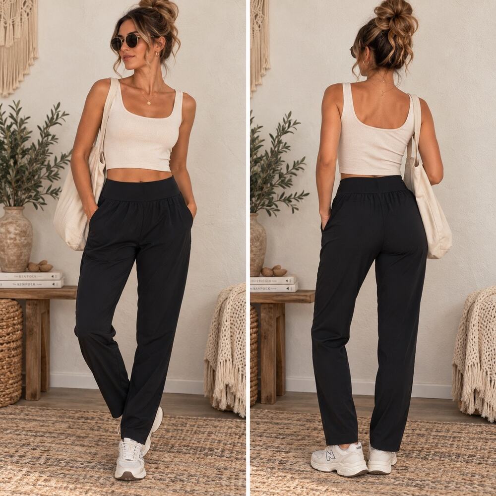 Stylus Straight Leg Black Athletic Pants Size XS